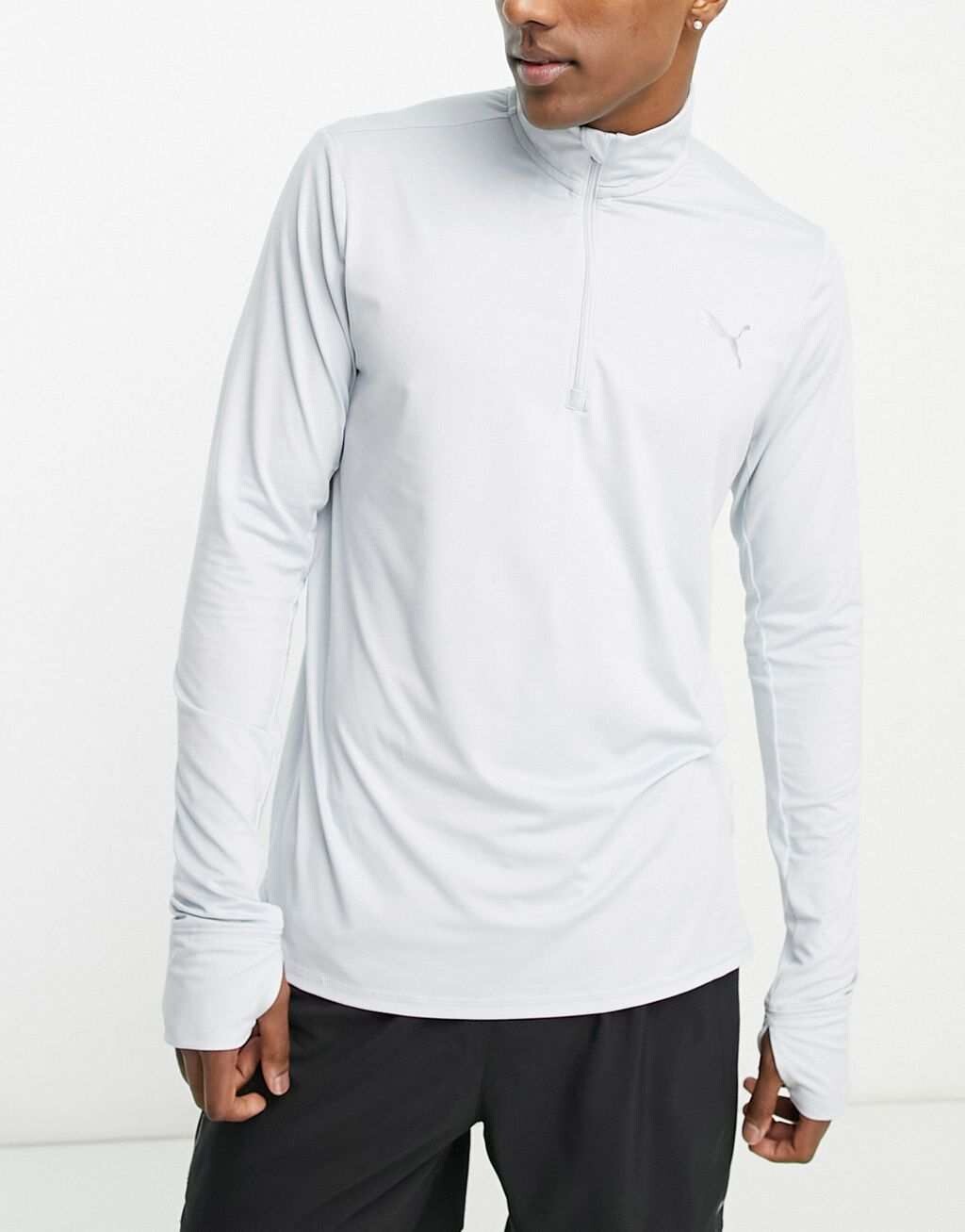 

Серый топ на молнии 1/4 Puma Run Favorites