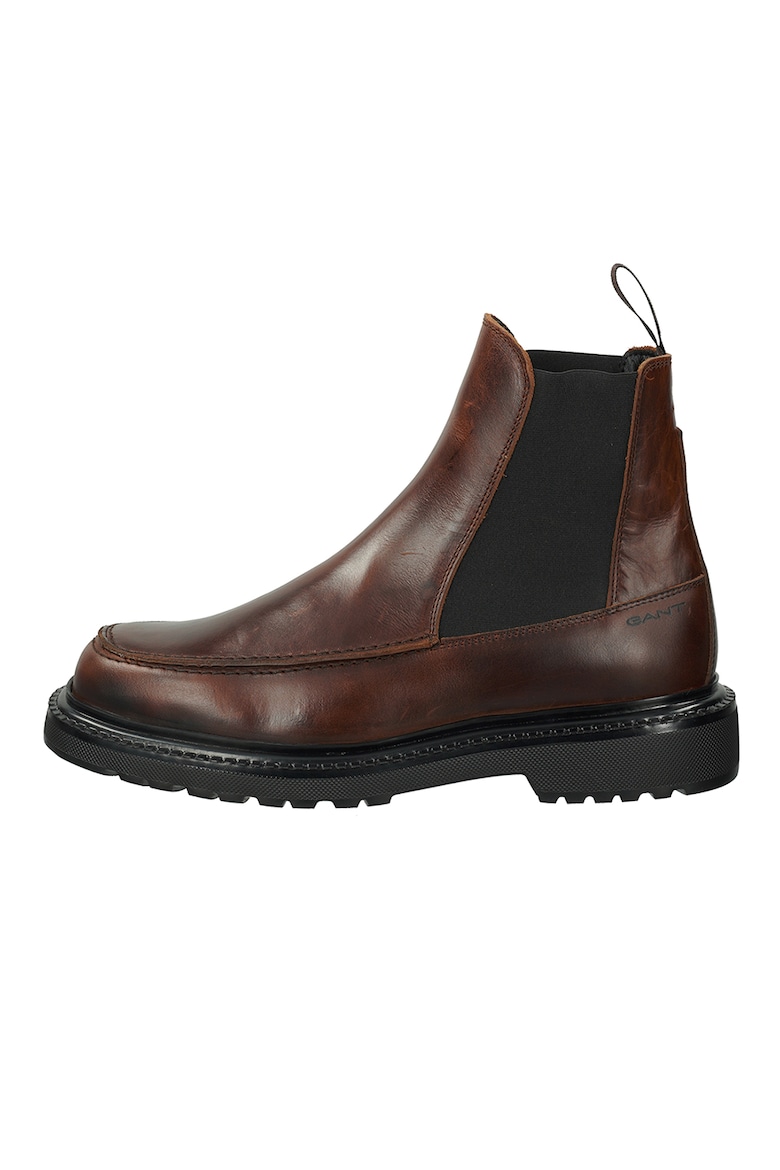 Кожаные ботинки челси с текстилем Gant, коричневый кожаные ботинки челси с логотипом gant коричневый