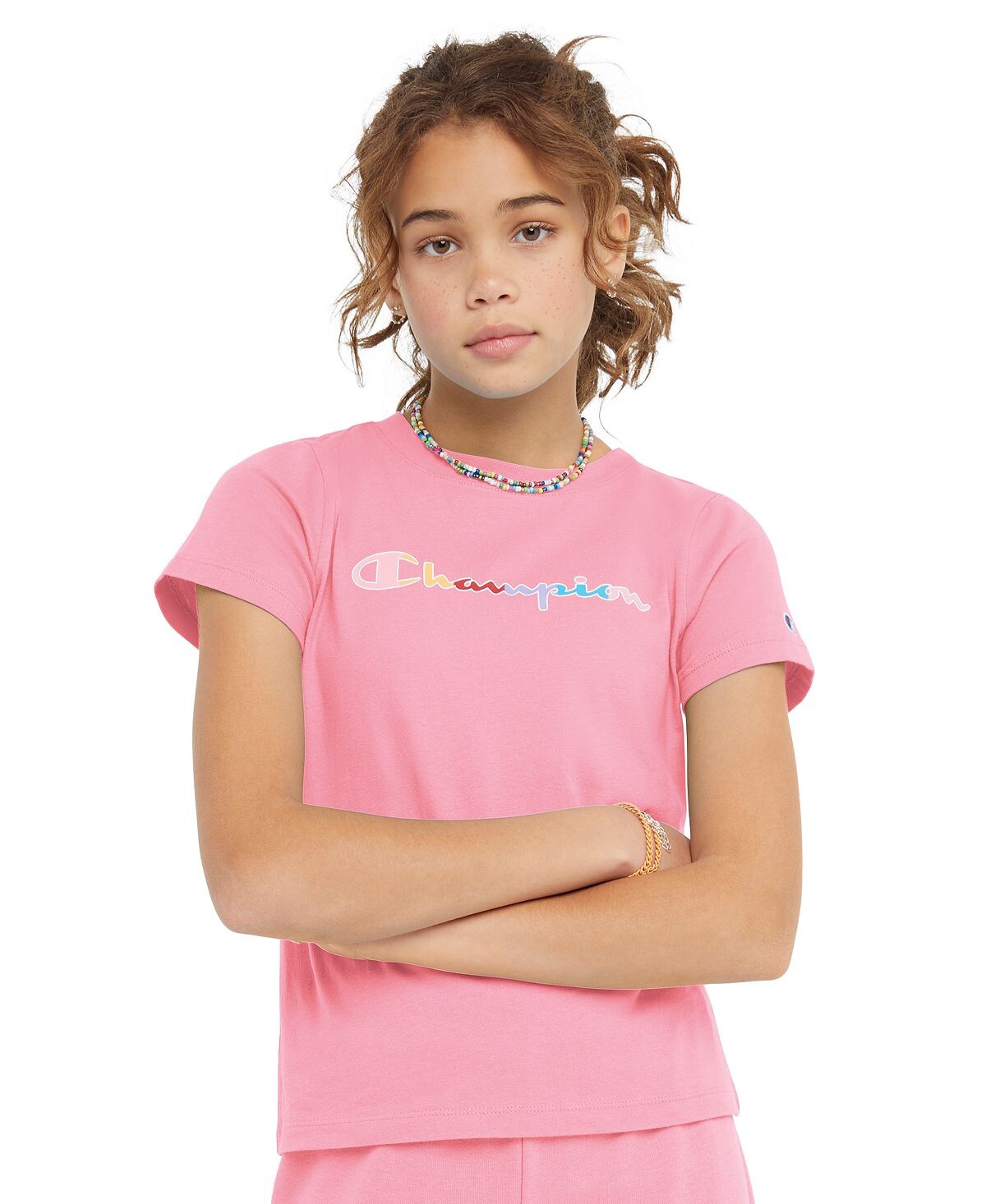 

Футболка с короткими рукавами и надписью Little Girls Champion