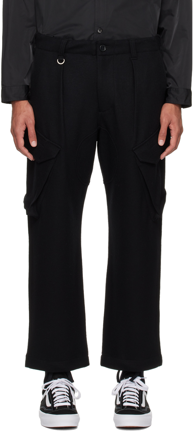 Черные брюки карго с ластовицами Sophnet.