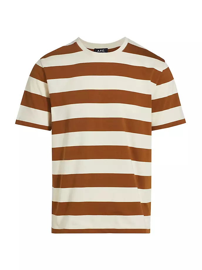 

Футболка оверсайз в полоску Thibaut A.P.C., цвет noisette