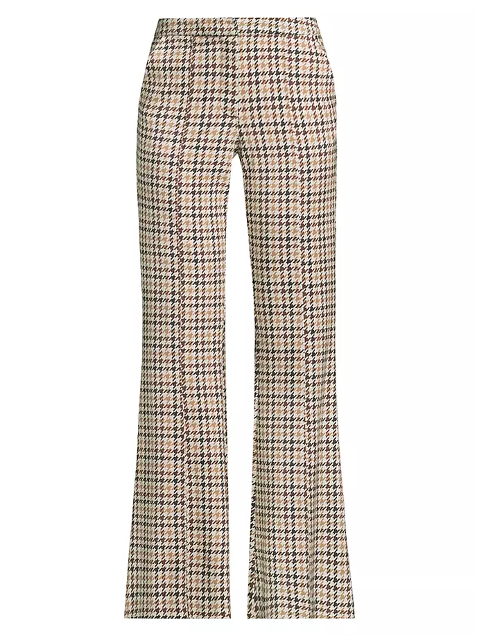 

Расклешенные брюки в клетку «гусиные лапки» Hope For Flowers, цвет neutral houndstooth