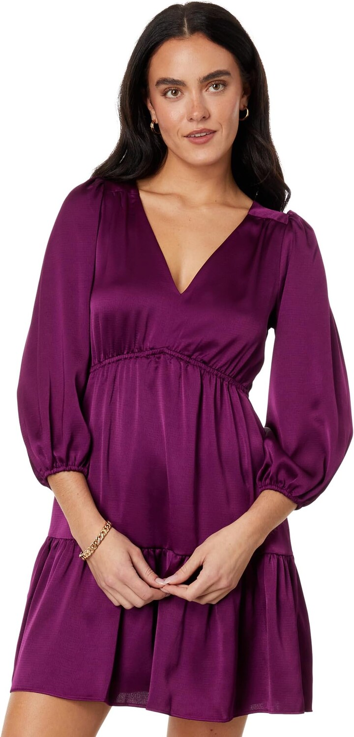 

Платье Lilly Pulitzer Deacon 3/4 Sleeve V-Neck, цвет Amarena Cherry