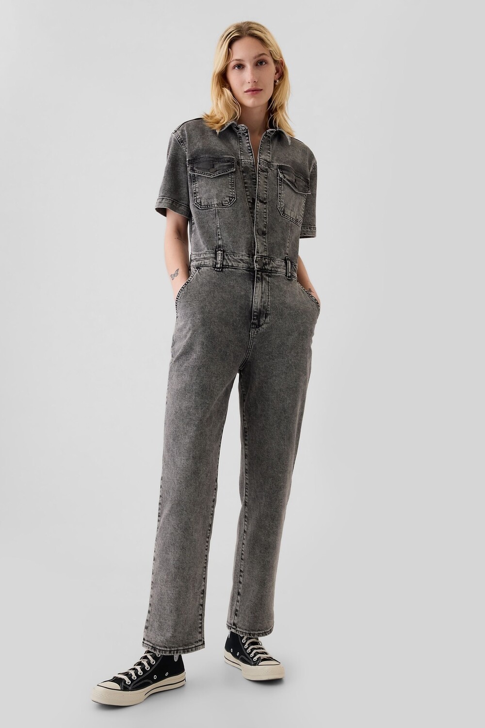 

Джинсовый комбинезон Gap, черный
