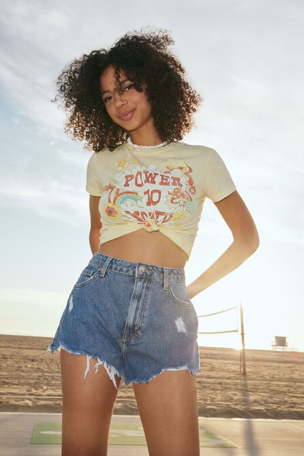 

Детская футболка с графическим рисунком Power to Women Forever 21, желтый