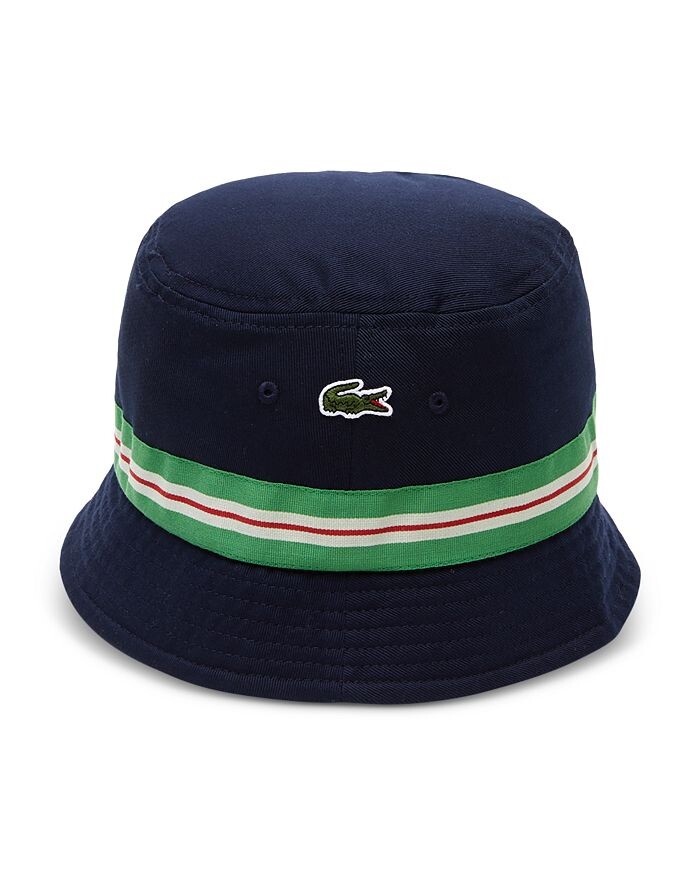

Полосатая панама из твила с лентами Lacoste