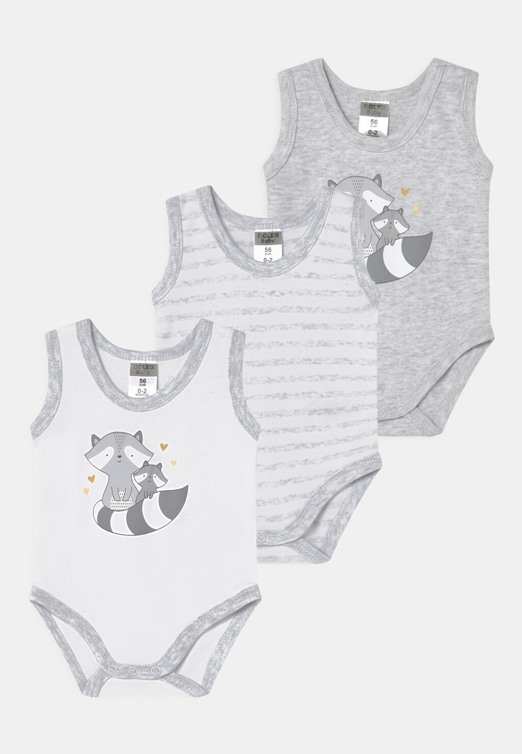 

Боди ACHSELFORM UNISEX 3 PACK Jacky Baby, цвет grey