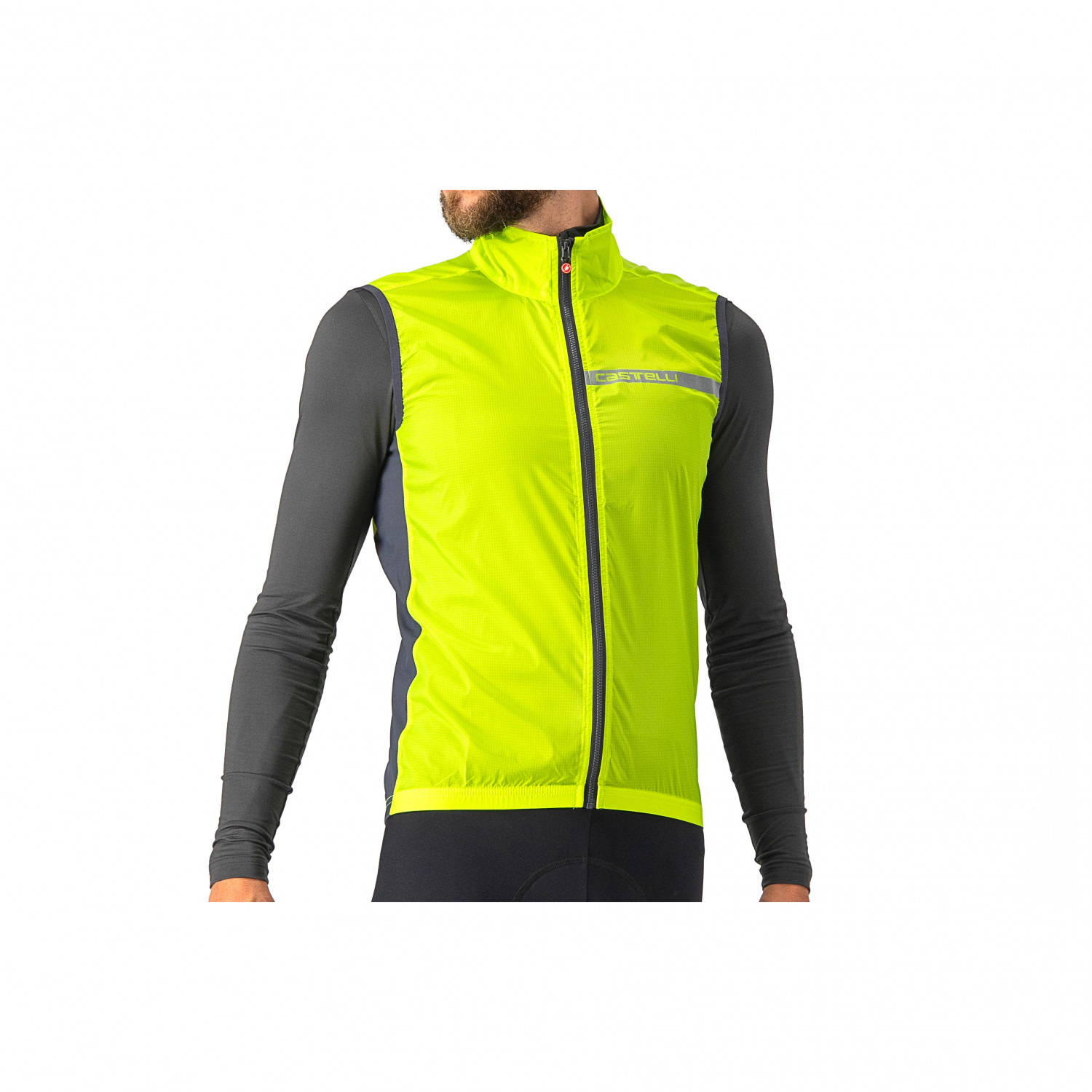 Велосипедный жилет Castelli Squadra Stretch Vest, цвет Electric Lime/Dark Gray