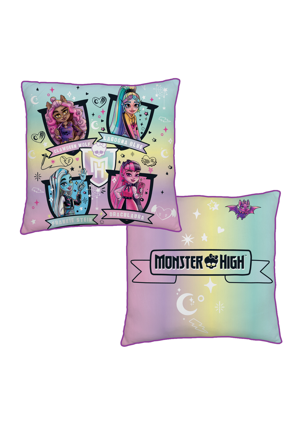 Квадратная подушка Monster High Fierce (40x40см) monster high крутые наряды торалей страйп мурсефона и мяулодия