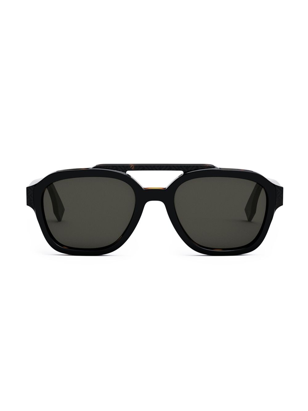 

Солнцезащитные очки из ацетата с логотипом 52MM Fendi, черный