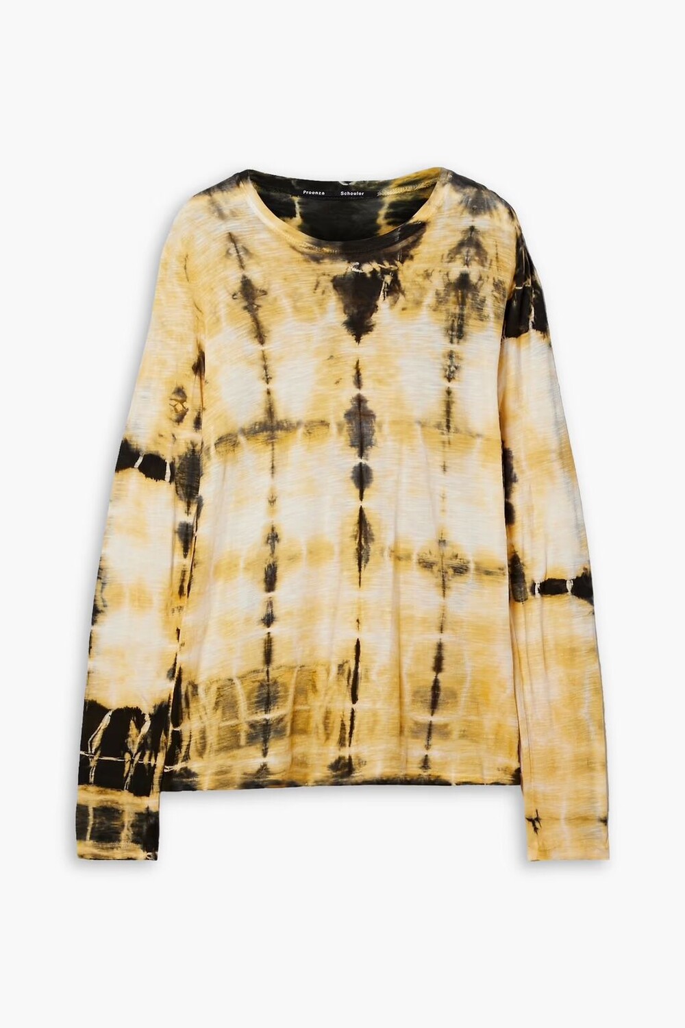 

Топ из хлопкового джерси, окрашенного в технике тай-дай Proenza Schouler, желтый