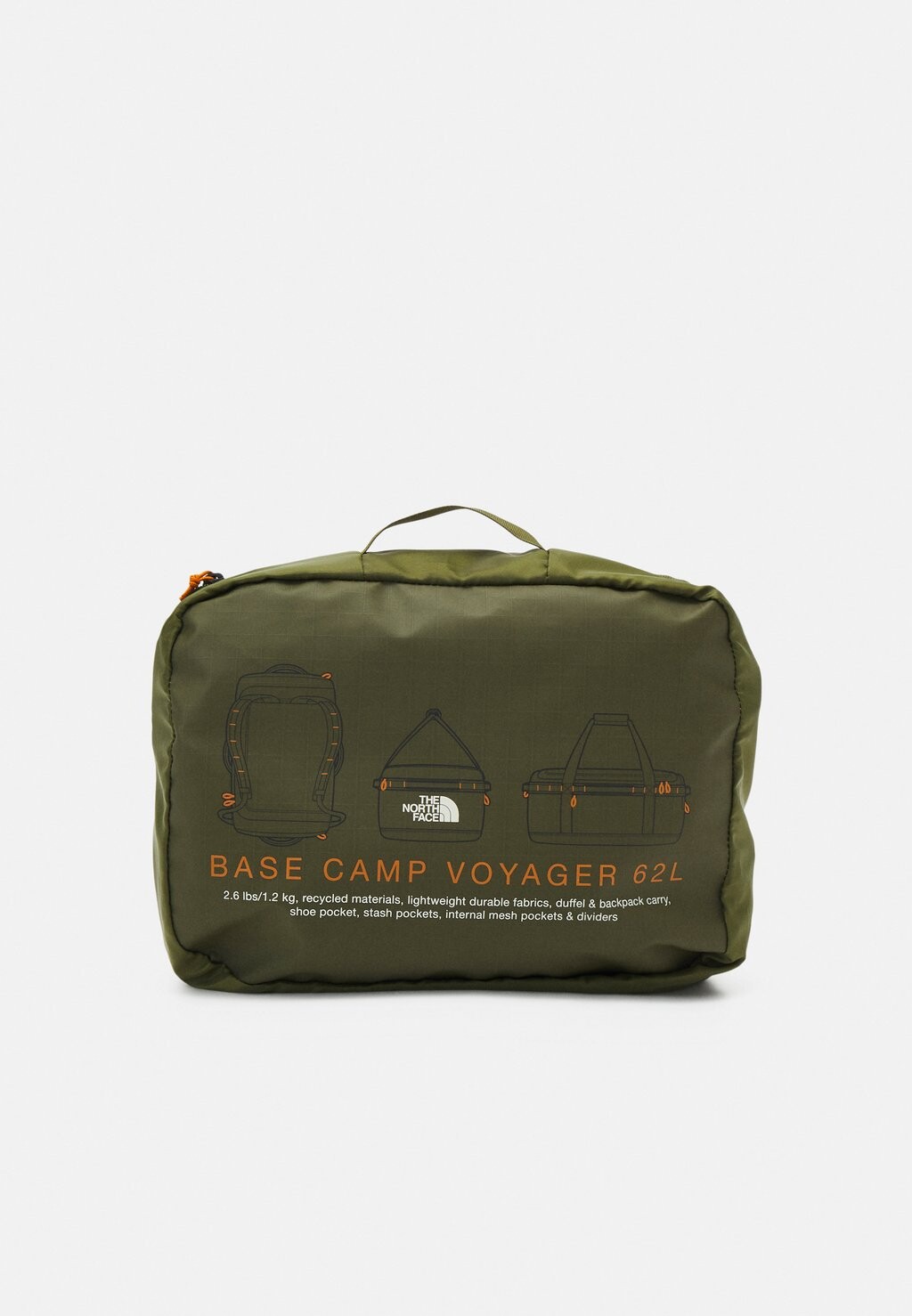 

Дорожная сумка BASE CAMP VOYAGER DUFFEL UNISEX The North Face, цвет forest olive/desert rust/white dune