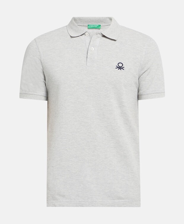 

Рубашка поло United Colors of Benetton, цвет Medium Grey