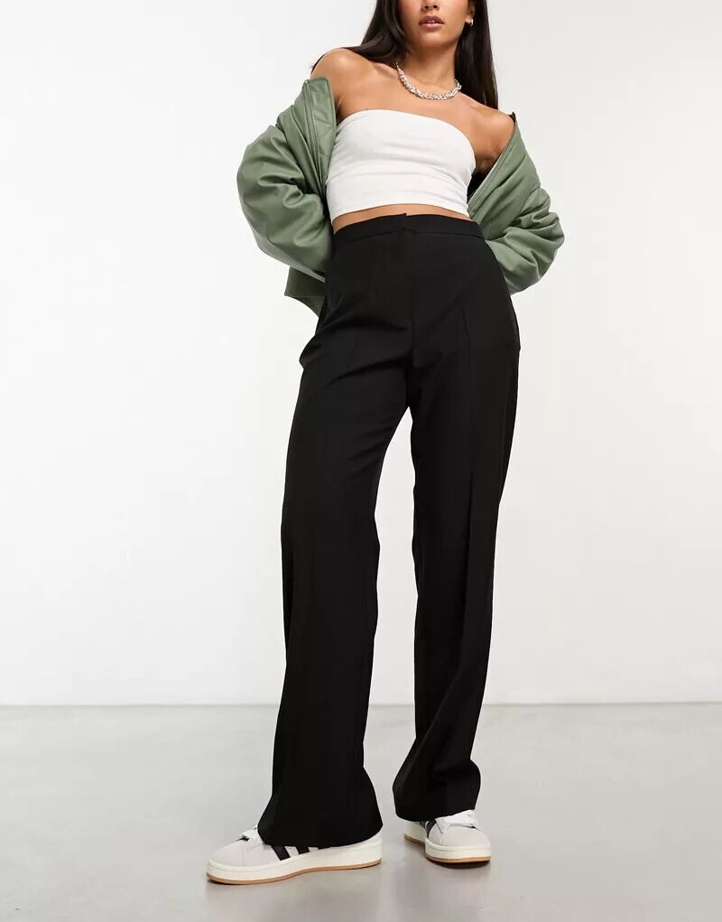 

Черные брюки прямого кроя ASOS Hourglass Ultimate