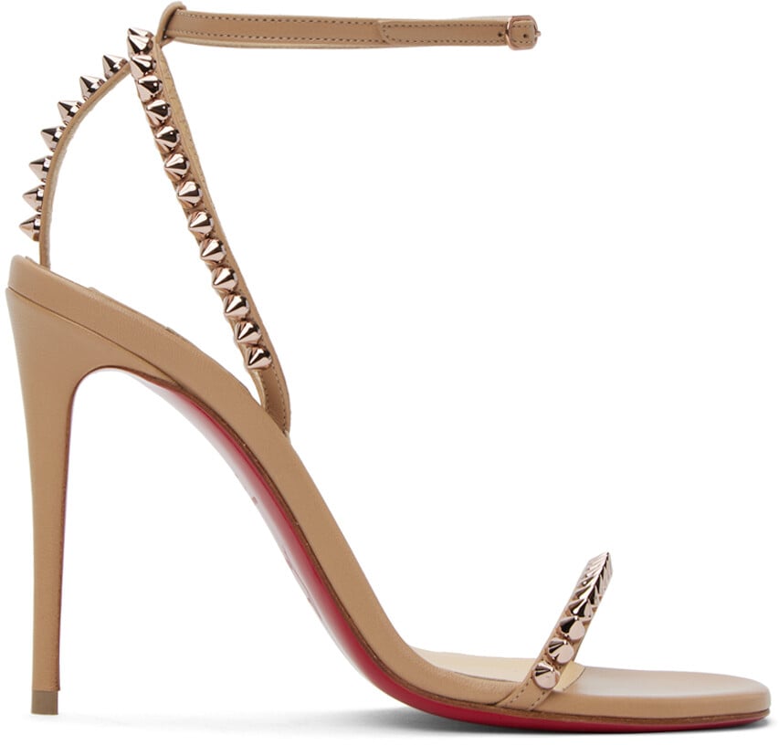 

Бежевые босоножки на каблуке So Me 100 Christian Louboutin