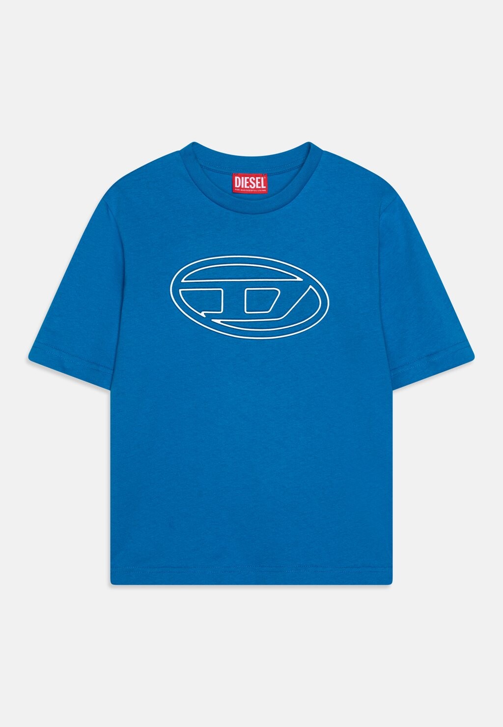 

Футболка с принтом Tjustbigoval Over Unisex Diesel, цвет live blue