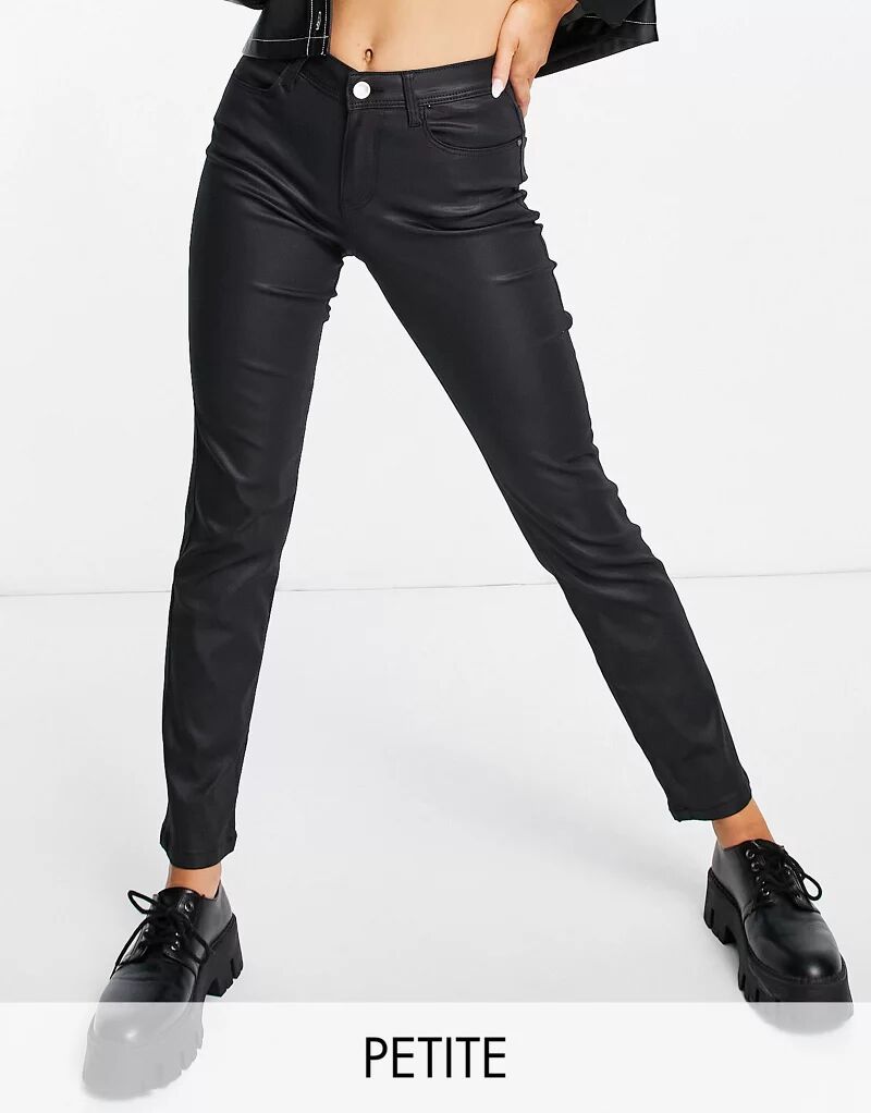 Черные джинсы прямого кроя с покрытием Noisy May Petite