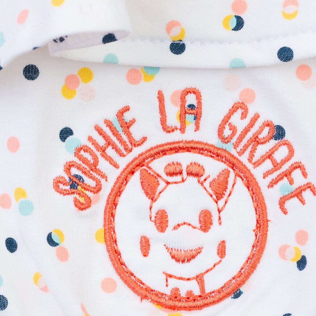 

Белые шорты с рюшами и логотипом в горошек Sophie la Girafe, белый