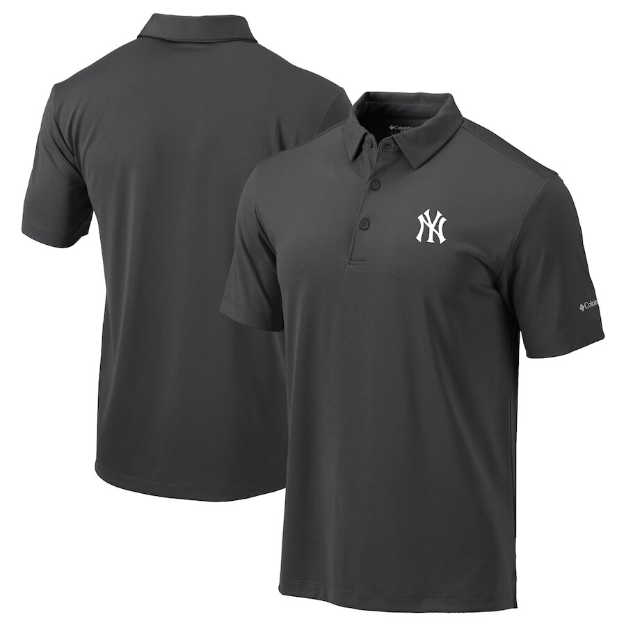 

Поло с коротким рукавом Columbia New York Yankees, угольный