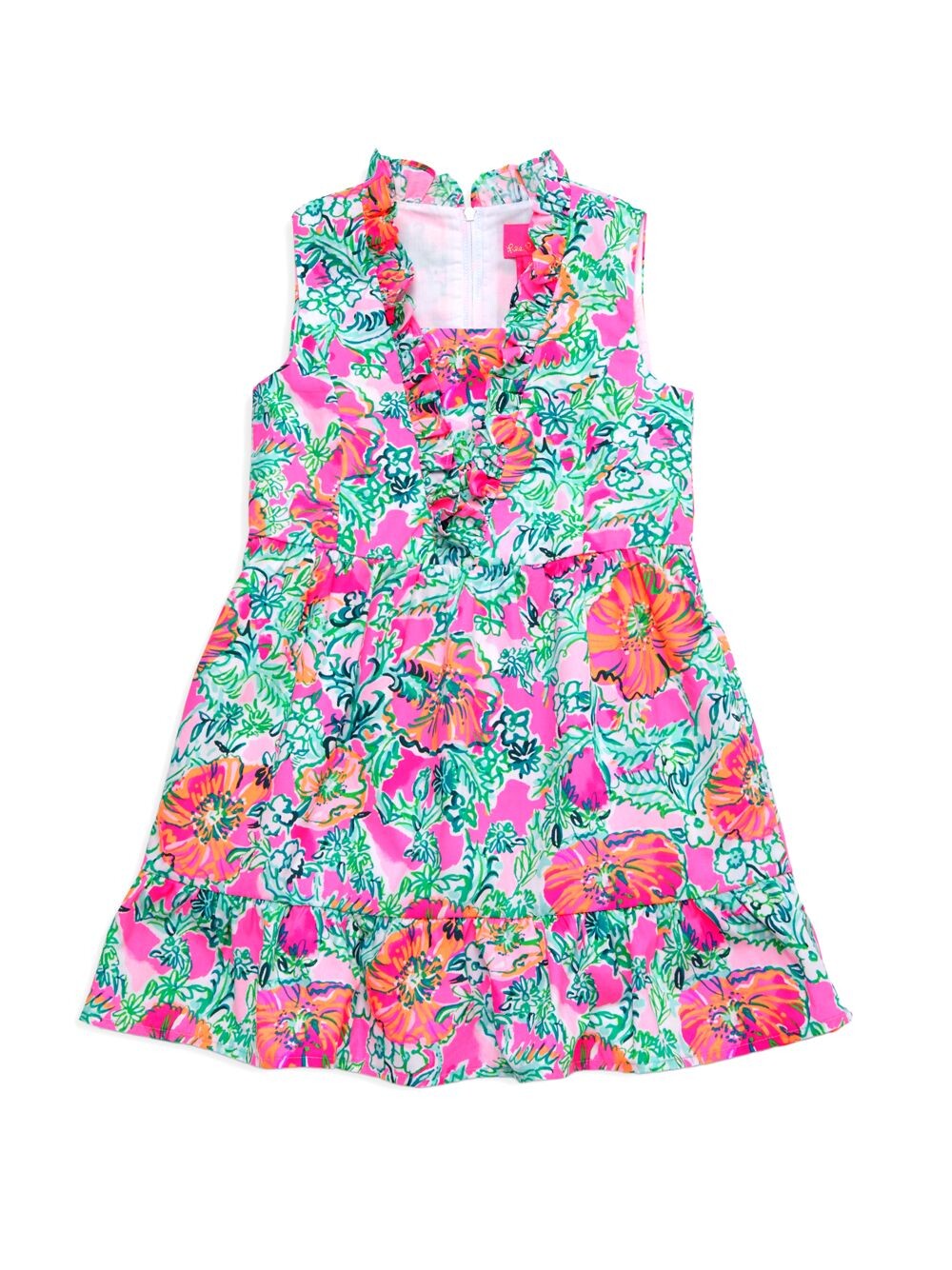 

Хлопковое платье Tersa для маленьких девочек и девочек Lilly Pulitzer Kids, розовый