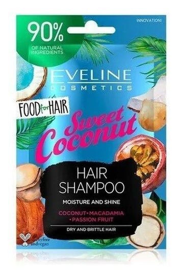 

Шампунь для нормальных и тонких волос, увлажнение и блеск, 20 мл Eveline Cosmetics, Food For Hair Sweet Coconut