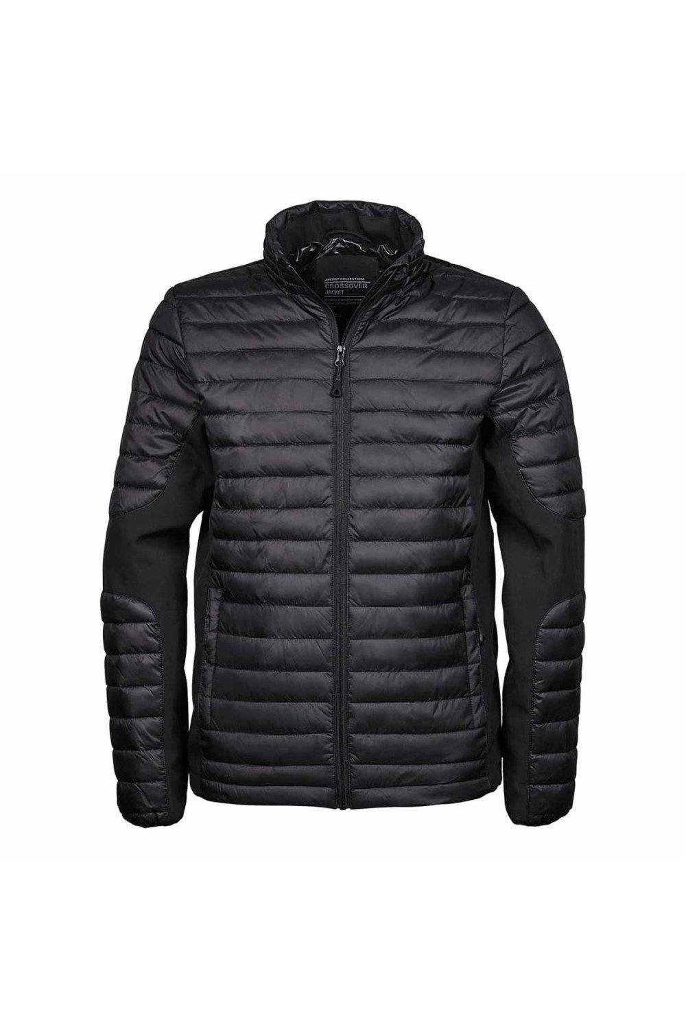 Утепленная куртка-кроссовер с молнией во всю длину Teejays TEE JAYS, черный куртка sol s размер 2xl черный