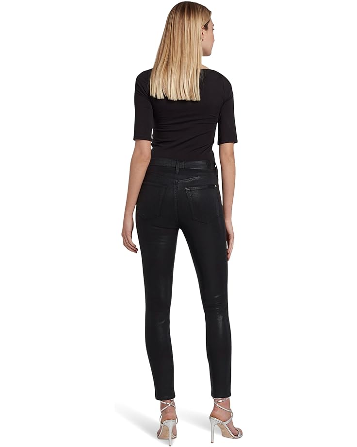 

Джинсы 7 For All Mankind High-Waist Ankle Skinny in Black Coated, цвет Black Coated