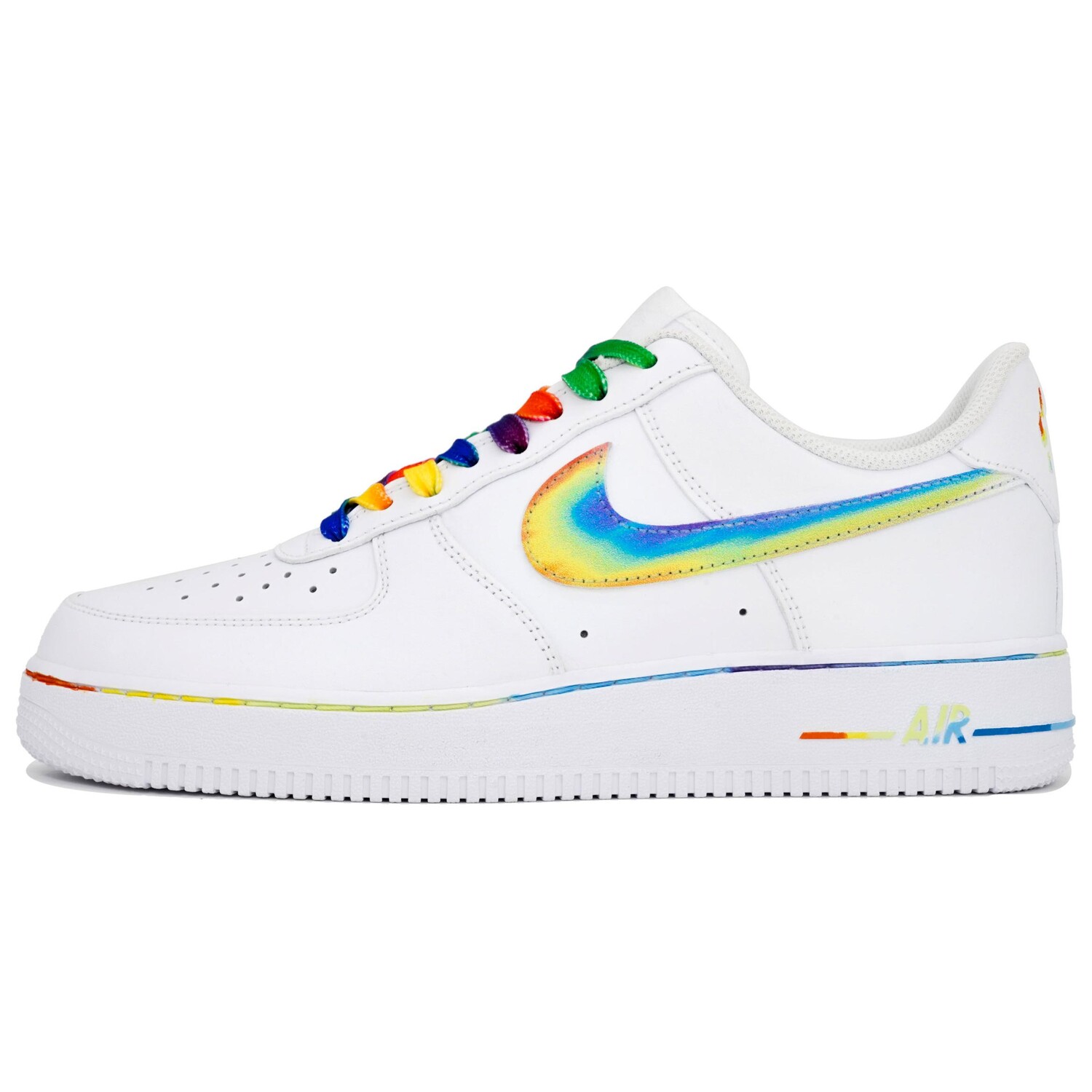 

Кроссовки Nike Air Force 1 Skateboarding Shoes Unisex Low-top Yellow/blue, белый