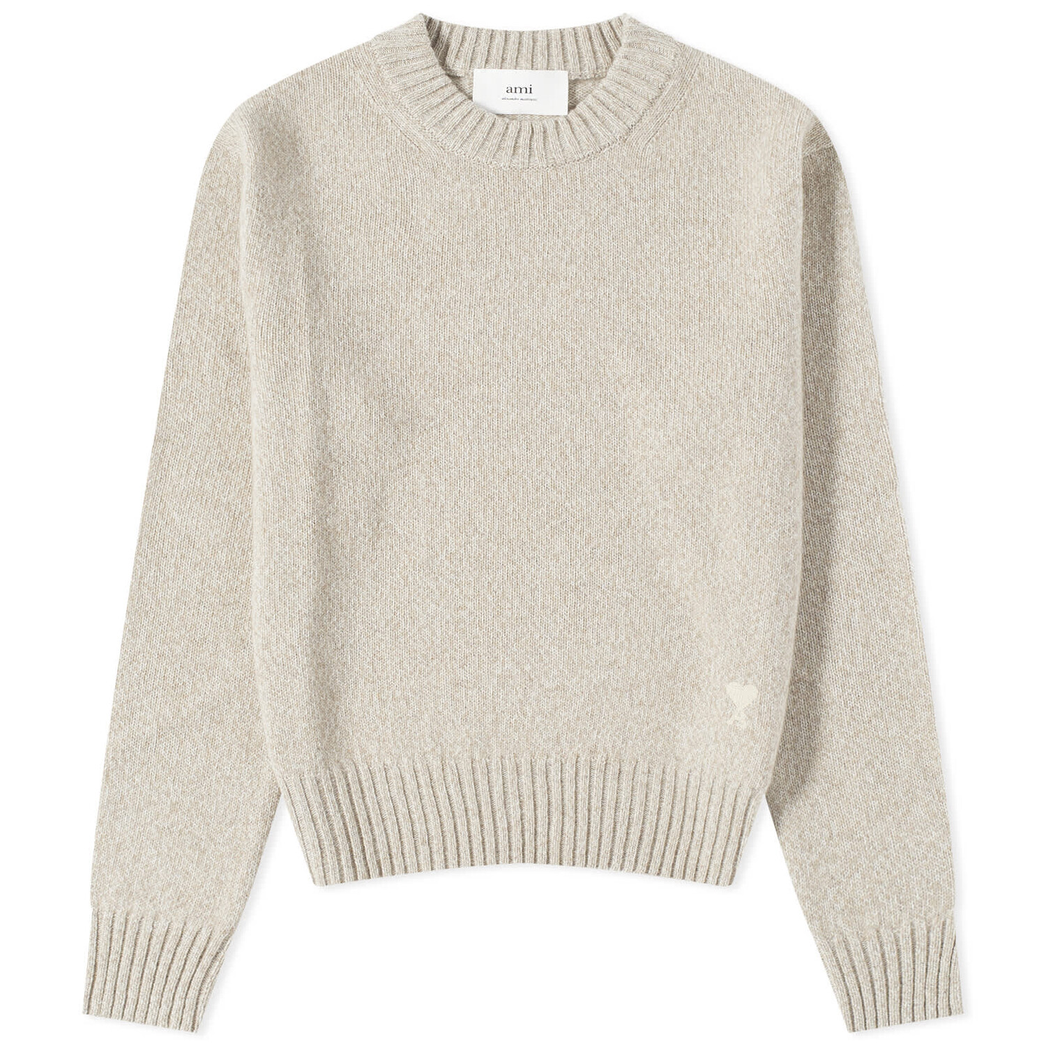 Джемпер Ami Paris Tonal Heart Cashmere, цвет Champagne