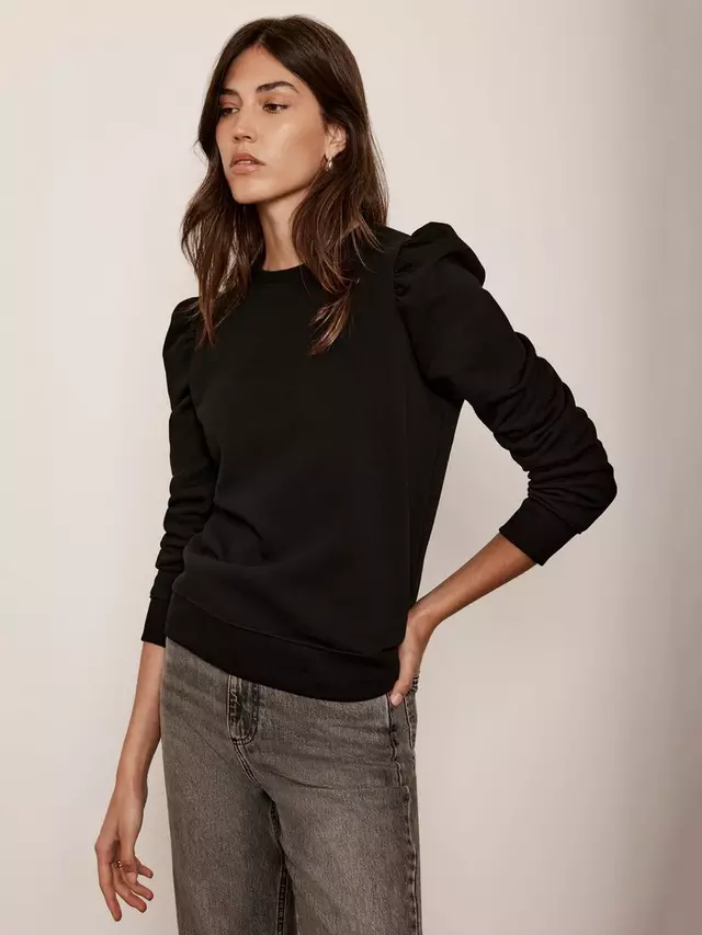 

Толстовка Mint Velvet Puff Sleeve, черный