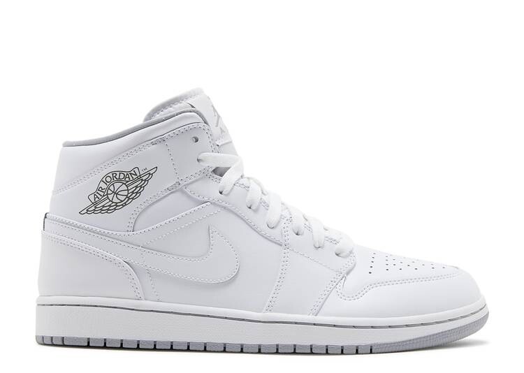 

Кроссовки AIR JORDAN 1 MID 'WHITE WOLF GREY', белый