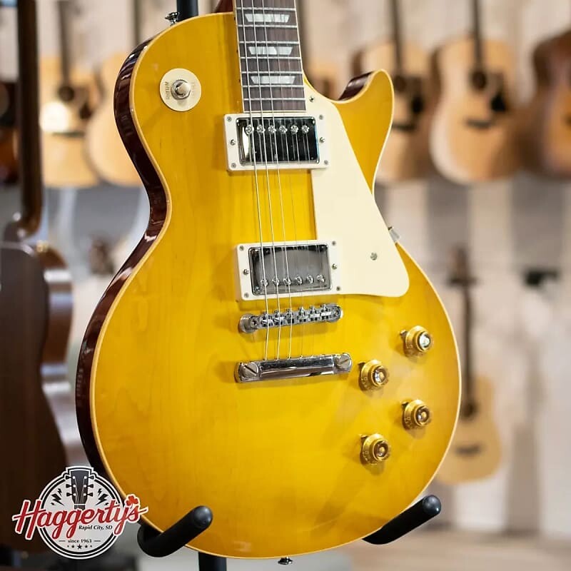 

Электрогитара Gibson Custom Shop Les Paul Standard Reissue VOS - Lemon Burst with Brown/Pink Lifton Reissue 5-Latch Hardshell Case