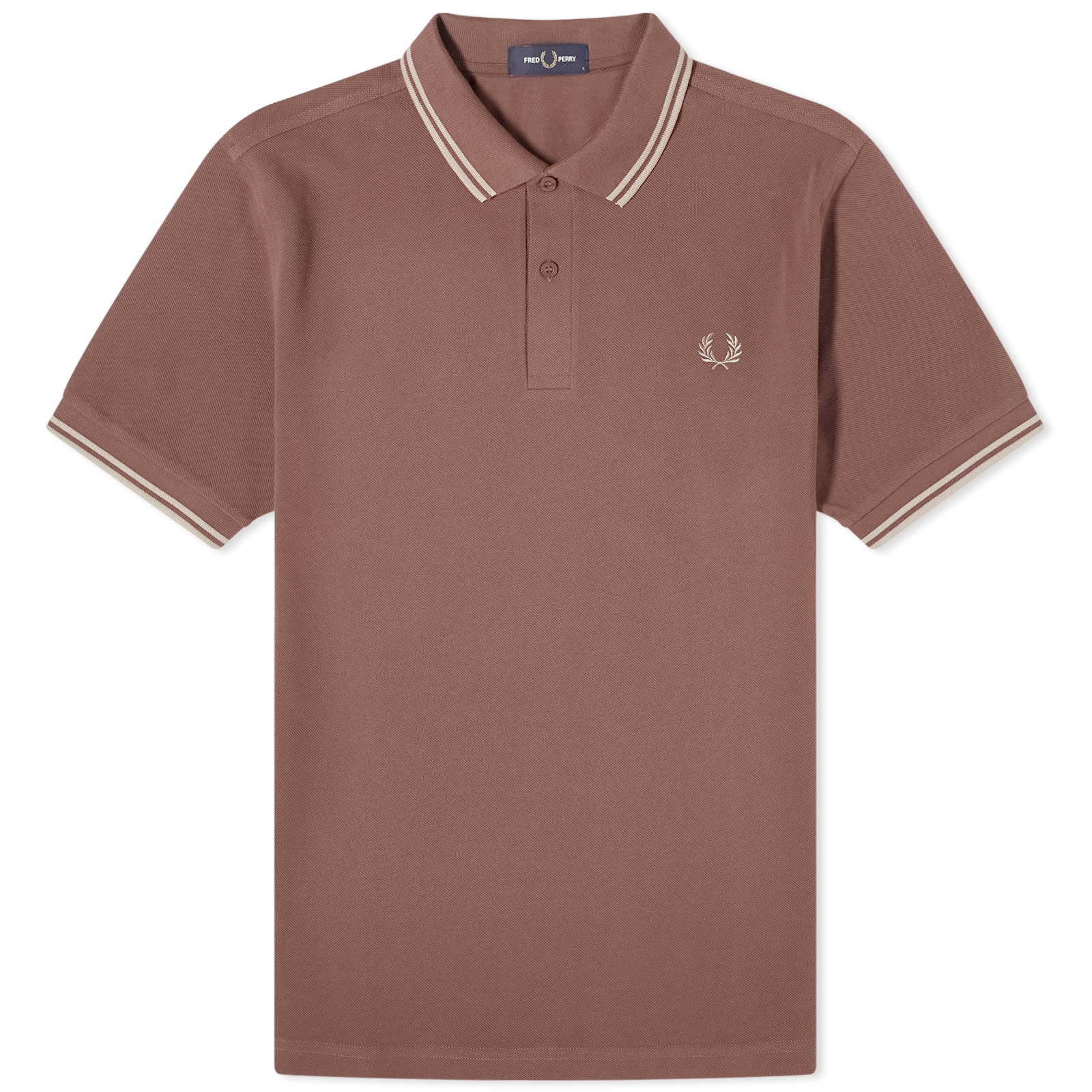 Поло Fred Perry Twin Tipped, цвет Brick & Warm Grey поло fred perry twin tipped цвет grey stone