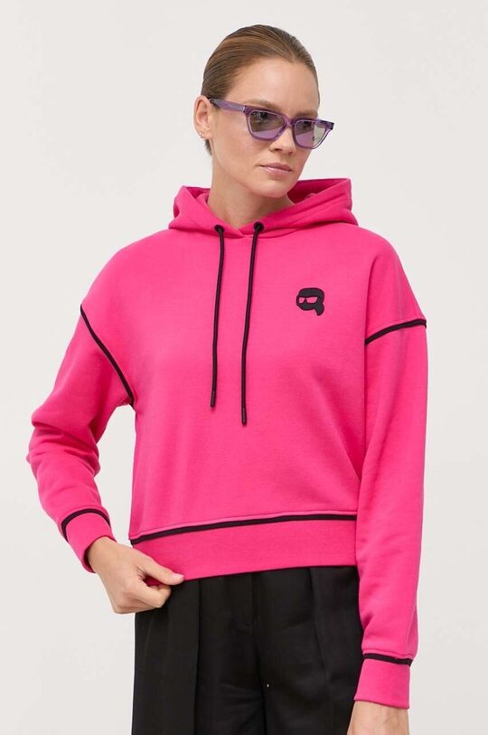 

Толстовка Карла Лагерфельда Karl Lagerfeld, розовый