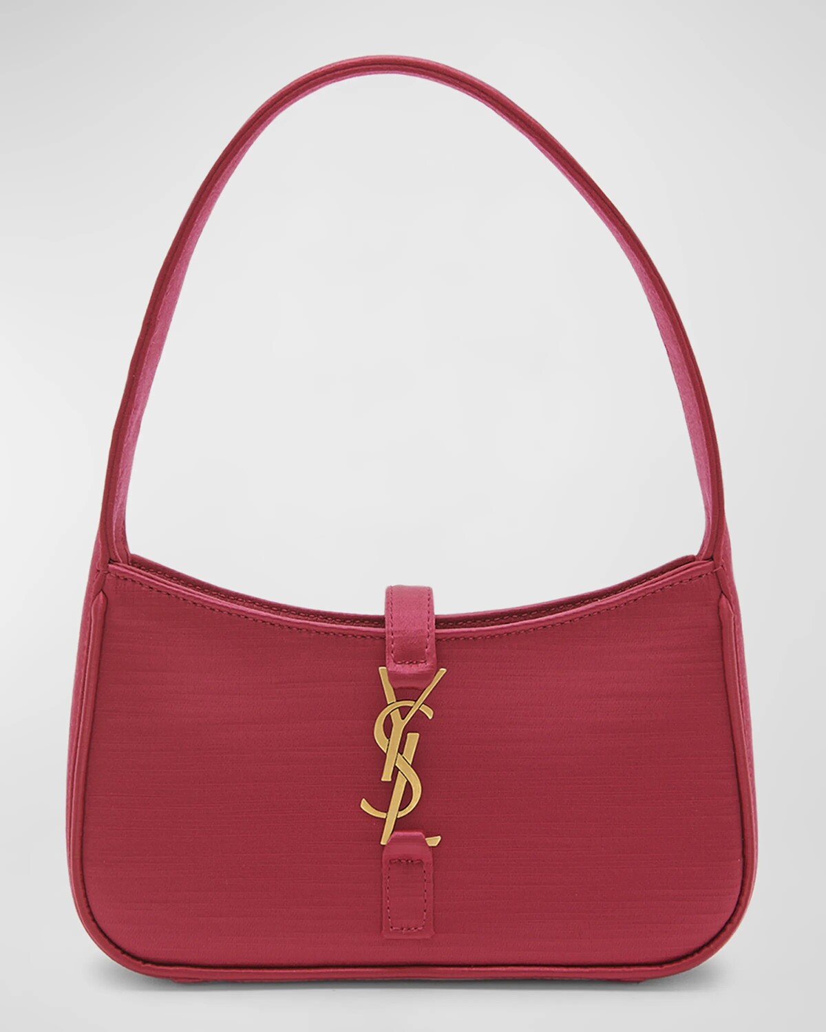 

Атласная сумка через плечо Le 5 A 7 Mini YSL Saint Laurent, цвет Fuchsia