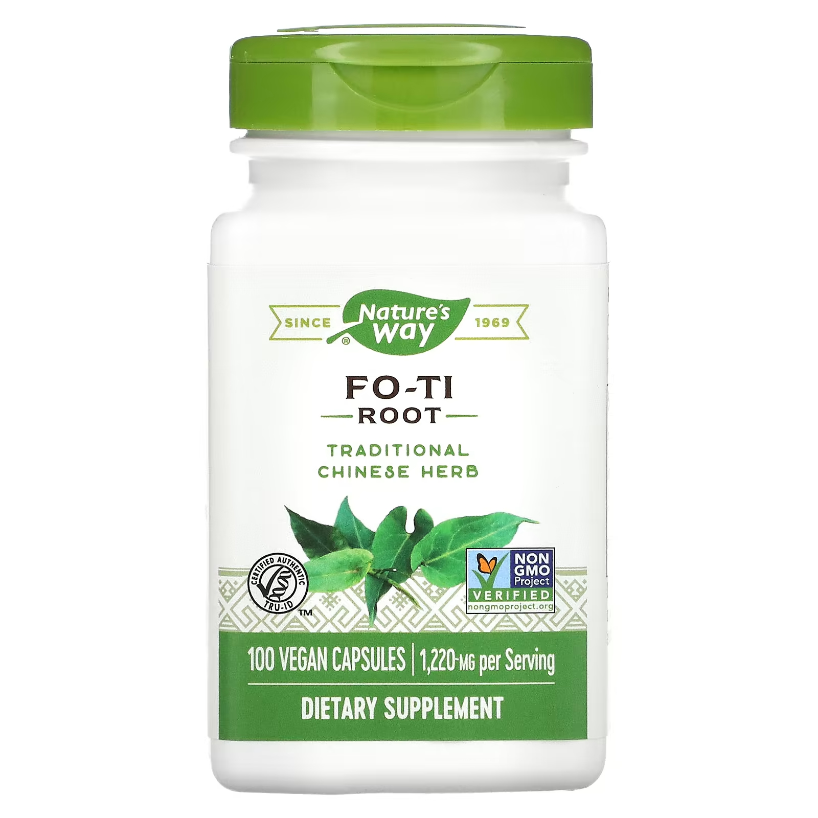 Пищевая добавка Nature's Way Fo-Ti Root 1220 мг, 100 веганских капсул