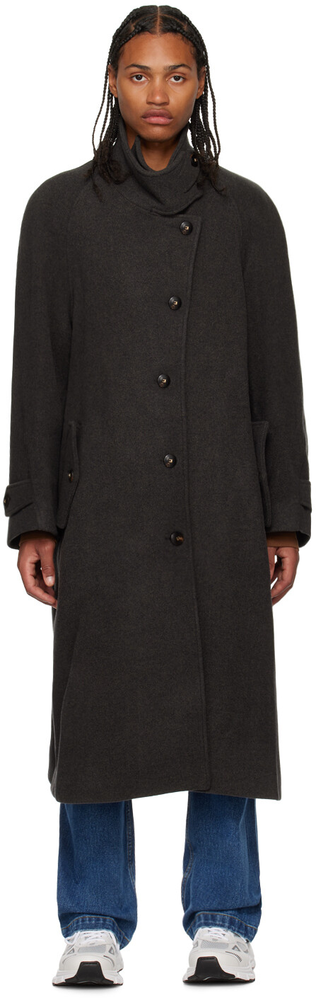 

Коричневое офицерское пальто LOW CLASSIC, Коричневый