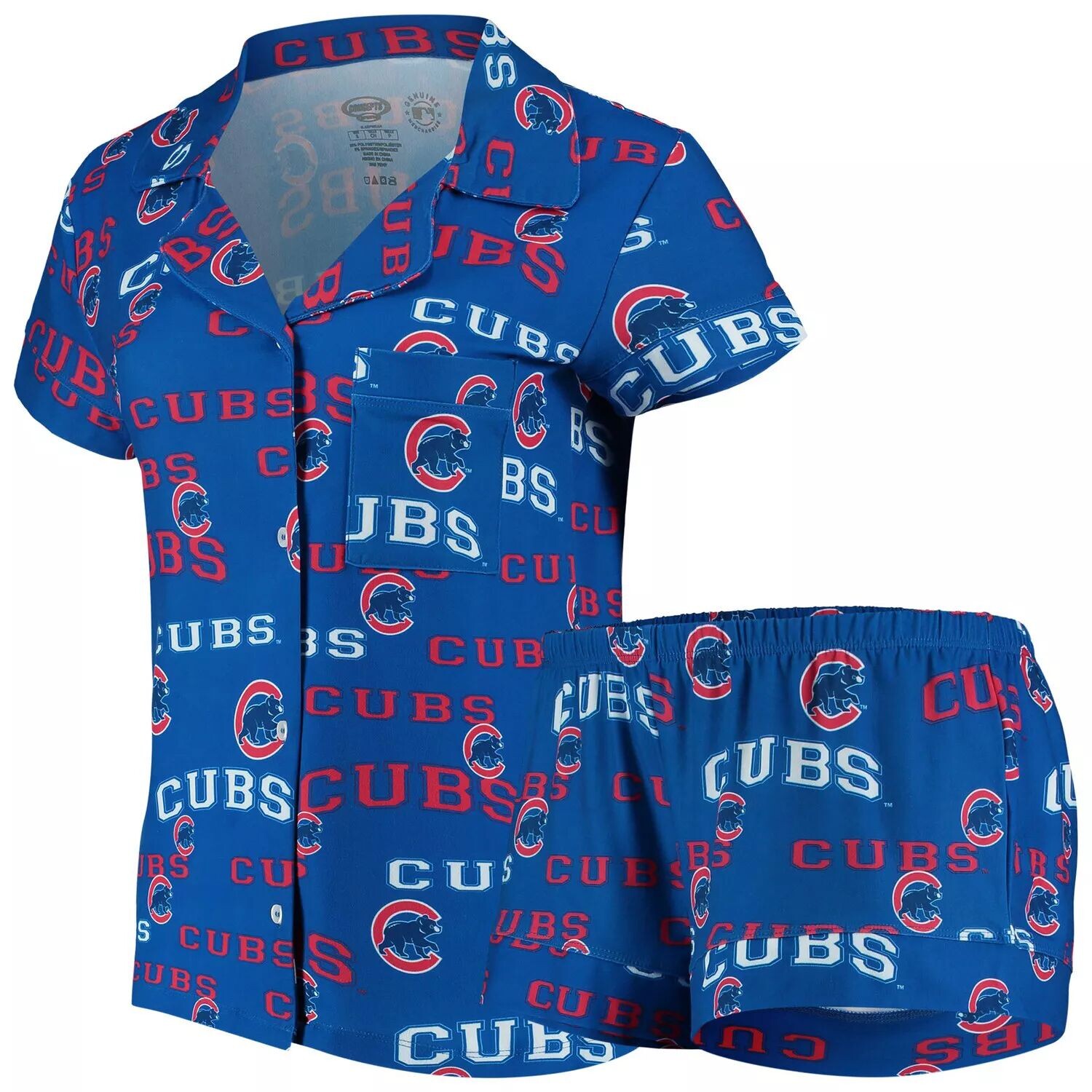 

Женский комплект для сна с рубашкой и шортами для сна Concepts Sport Royal Chicago Cubs Fairway