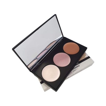 

Camaleon Cosmetics Illuminating Palette 3 оттенка: белый, розовый и бронзовый, кремовый, 100% натуральный, веганский, 7,5 г
