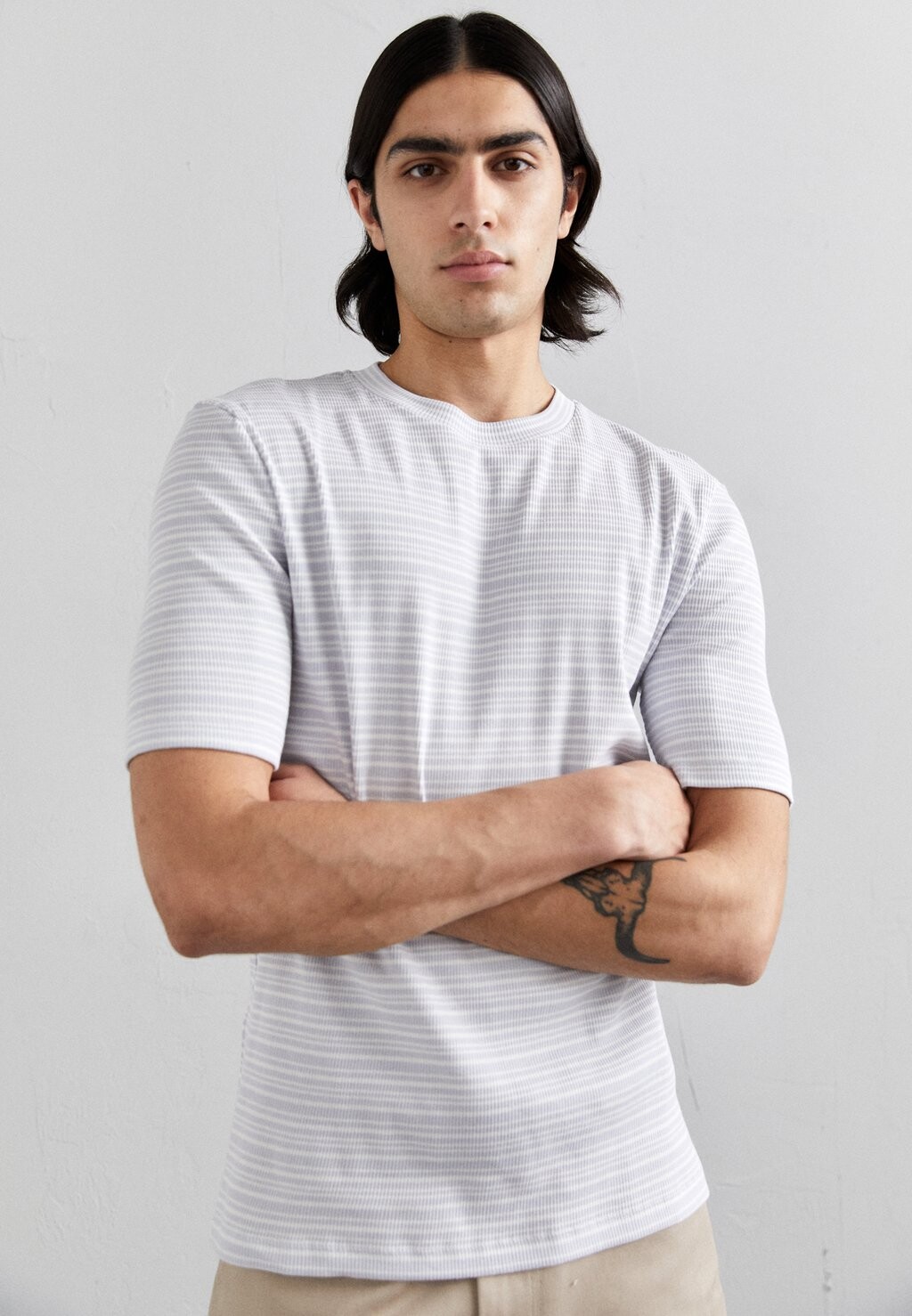 

Футболка с принтом TEE Filippa K, цвет mist blue/white