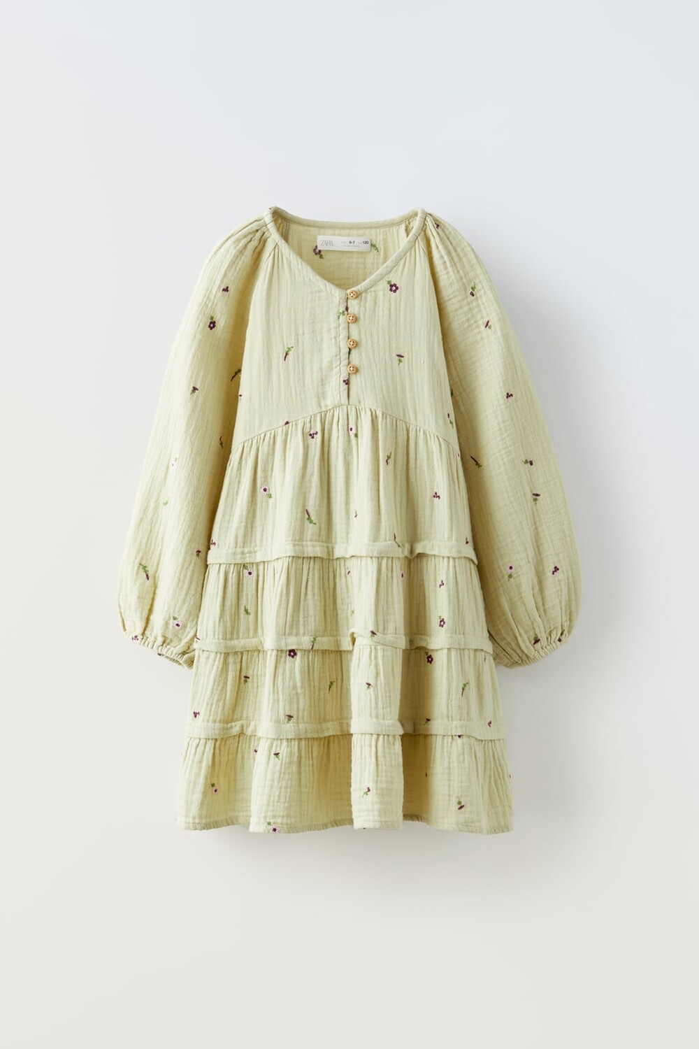 

Вышиванное платье ZARA, светло-зеленый