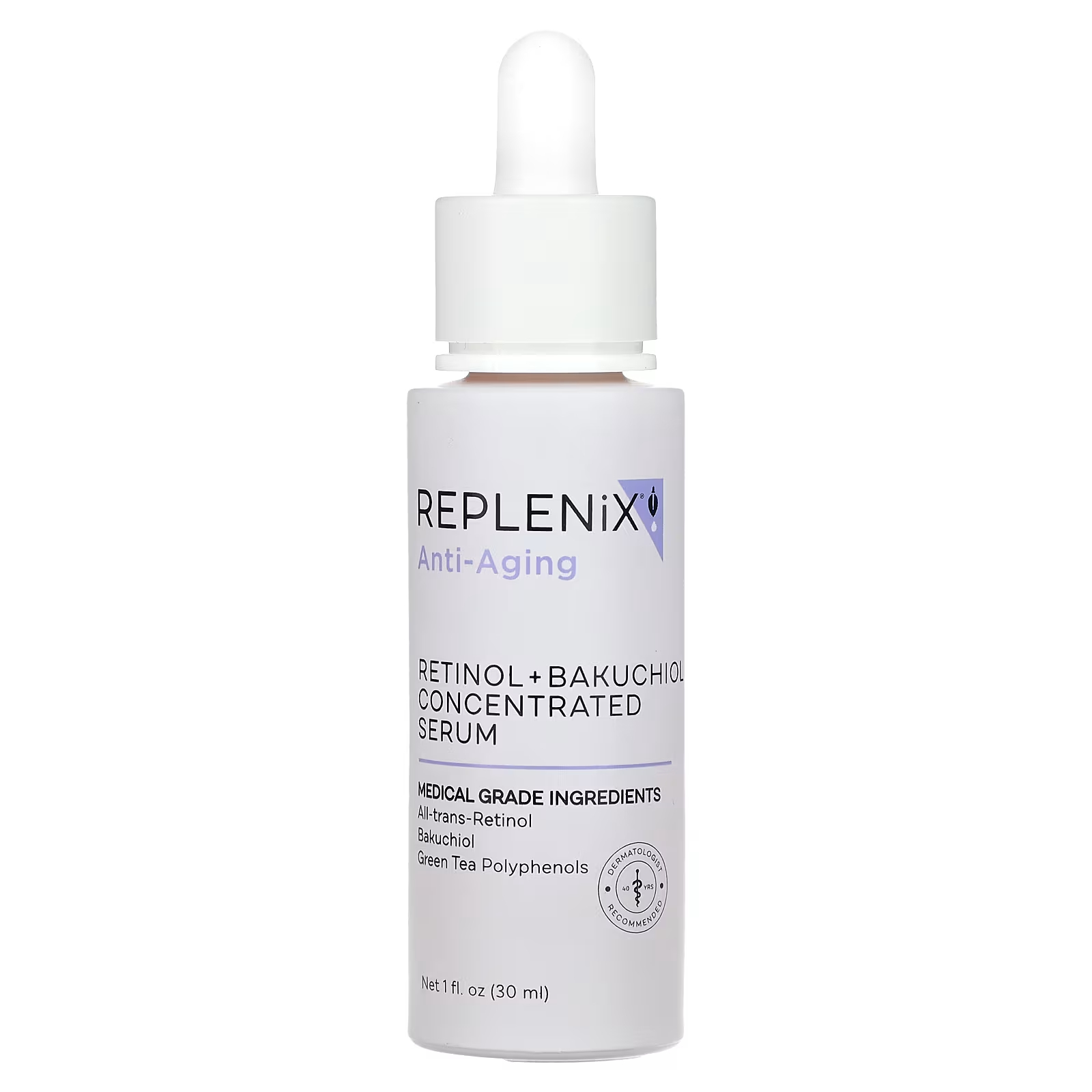 Replenix Антивозрастная концентрированная сыворотка с ретинолом и бакучиолом, 1 жидкая унция (30 мл)