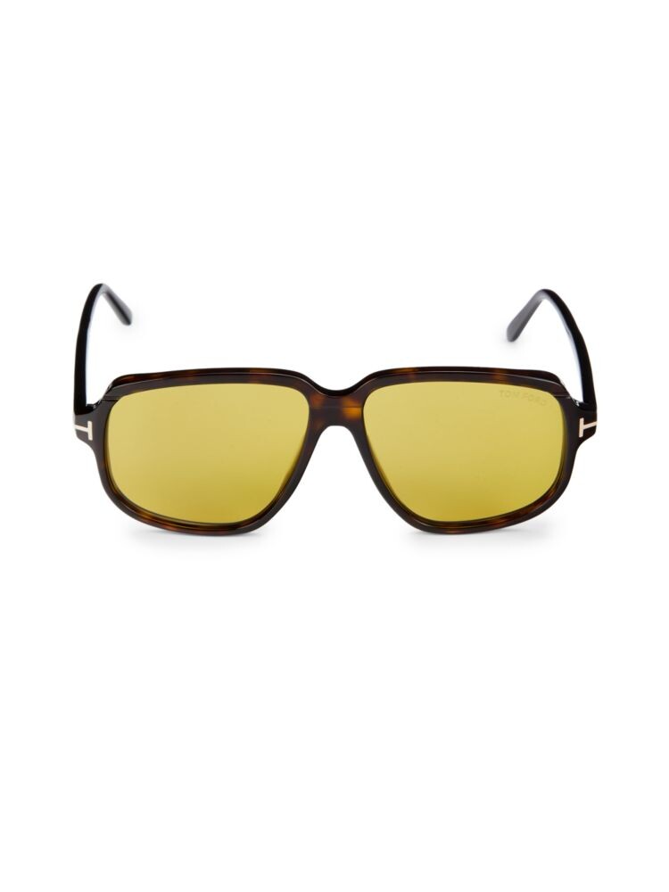 

Солнцезащитные очки 59MM с геометрическим рисунком Tom Ford, цвет Havana