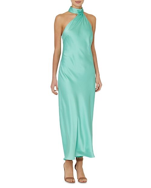 

Одесское атласное платье MILLY, цвет Green