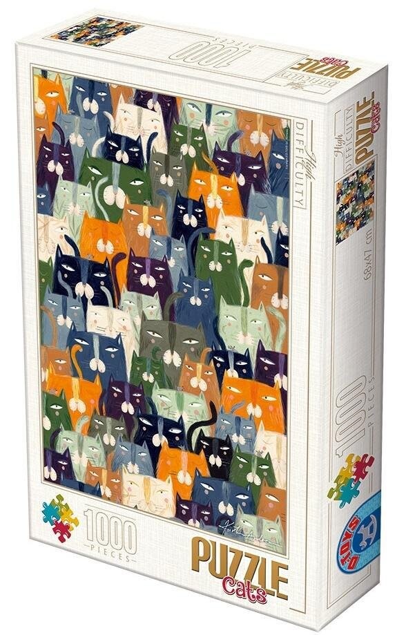 

D-Toys, пазл, Андреа Курти, Кошки, 1000 шт.