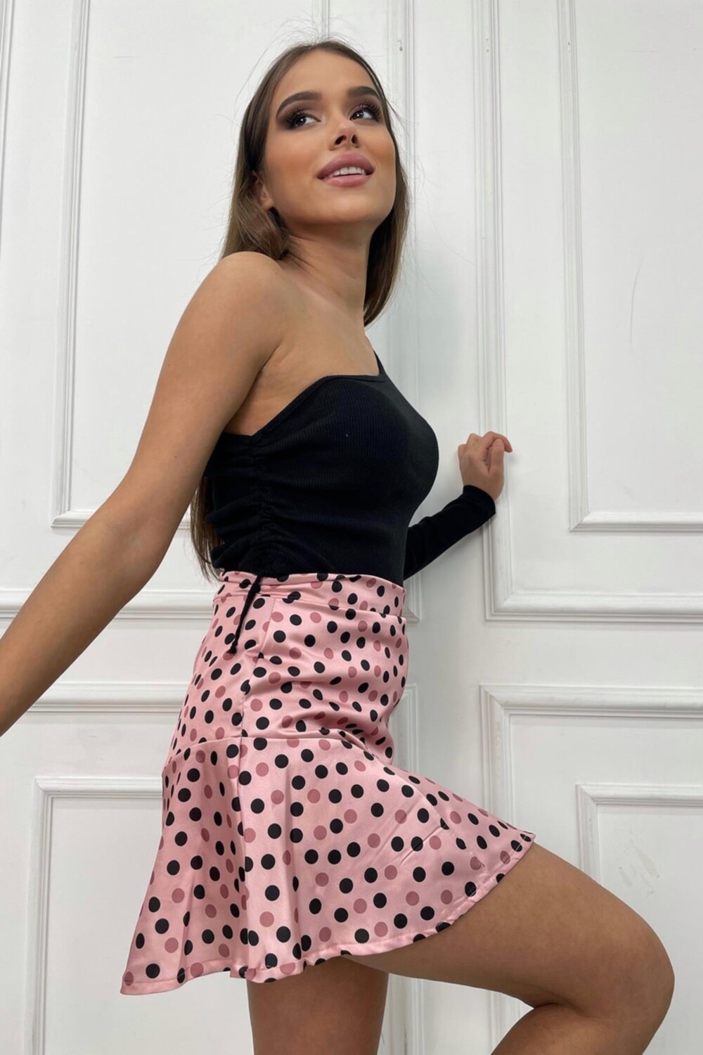 

Юбка - Розовый - Мини Trend Alaçatı Stili, розовый
