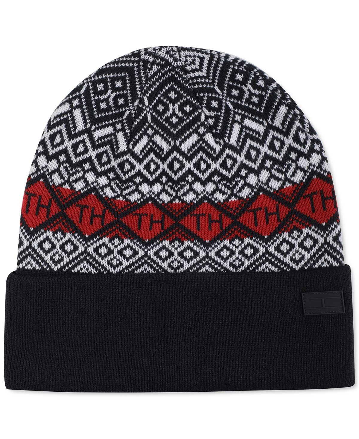 

Мужская шапка-бини с манжетами и ромбовидным узором Fair Isle Tommy Hilfiger
