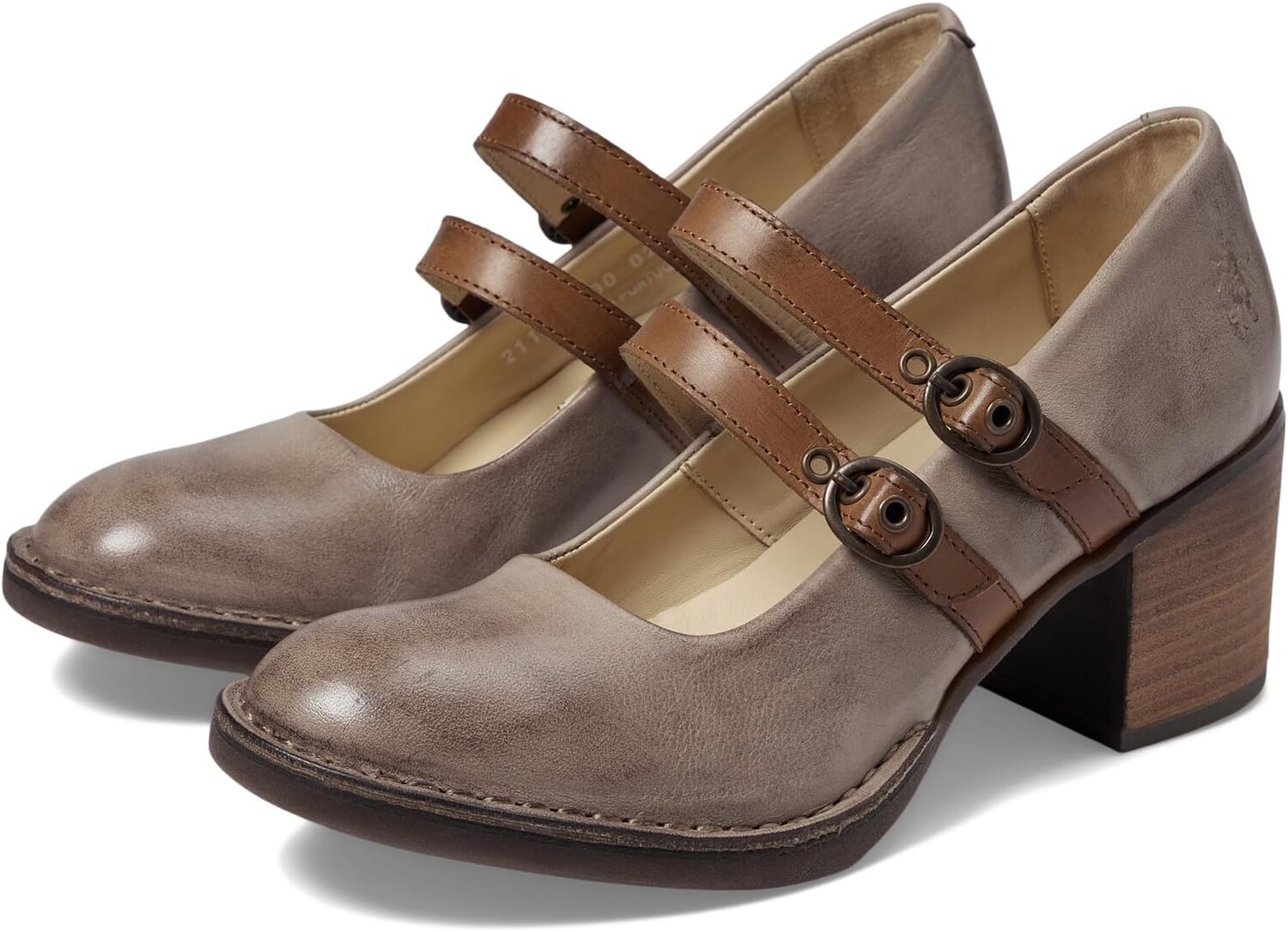 

Туфли FLY LONDON BALY106FLY, цвет Taupe/Camel Velvet/Bridle