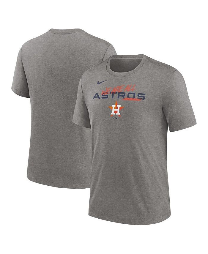 

Мужская футболка Heather Charcoal Houston Astros We Are All Tri-Blend Nike, черный