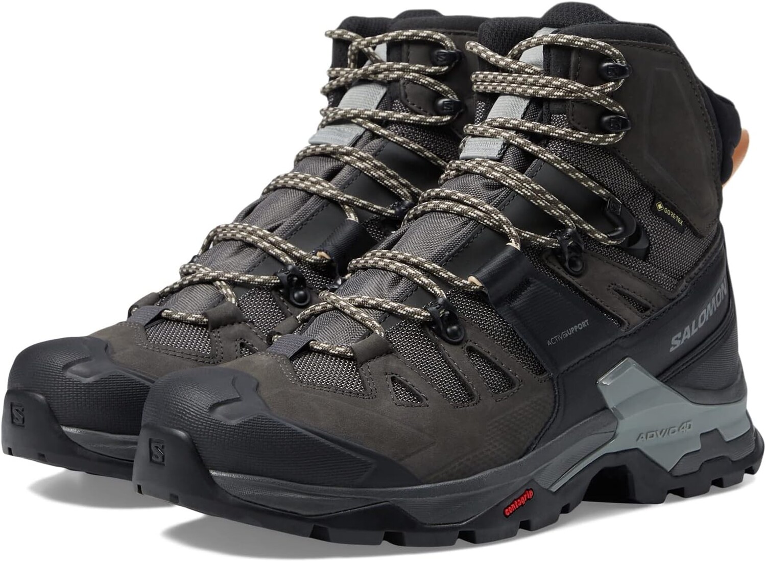 

Походная обувь Quest 4 GTX Salomon, цвет Magnet/Black/Sun Kiss
